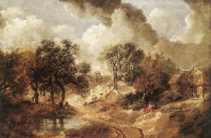 GAINSBOROUGH, Thomas Landscape in Suffolk sdg Norge oil painting art